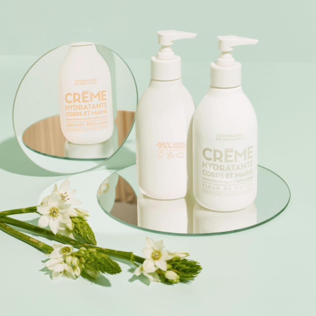 COMPAGNIE DE PROVENCE Fleur De Coton Cotton Flower Moisturizing Hand and Body Lotion 300 ml.