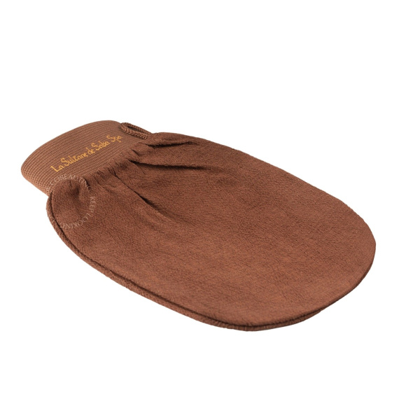 La Sultanе De Saba Authentic Black Soap Argan and Eucalyptus + Kessa Glove