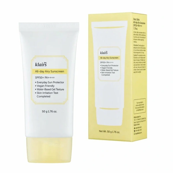 Dear, Klairs All-day Airy Sunscreen SPF 50