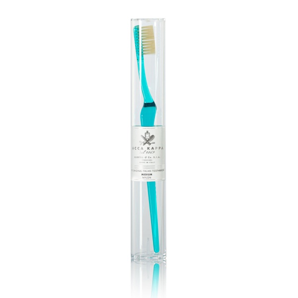 ACCA KAPPA Зубная щетка с нейлоновой щетиной средней жесткости (цвет Turquoise)