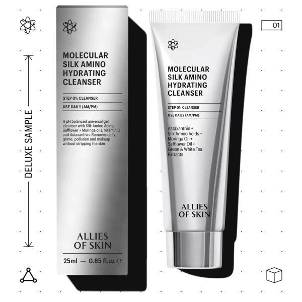 Allies of Skin Molecular Silk Amino Hydrating Cleanser 25 ml.