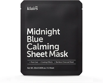 Dear, Klairs Midnight Blue Calming Sheet Mask 25 ml.