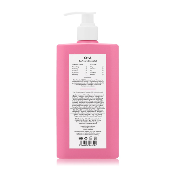 Q+A VITAMIN A.C.E Cleansing Shower Oil