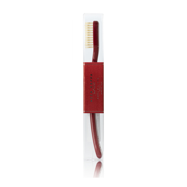 ACCA KAPPA Зубная щетка с нейлоновой щетиной средней жесткости (цвет Venetian Red)