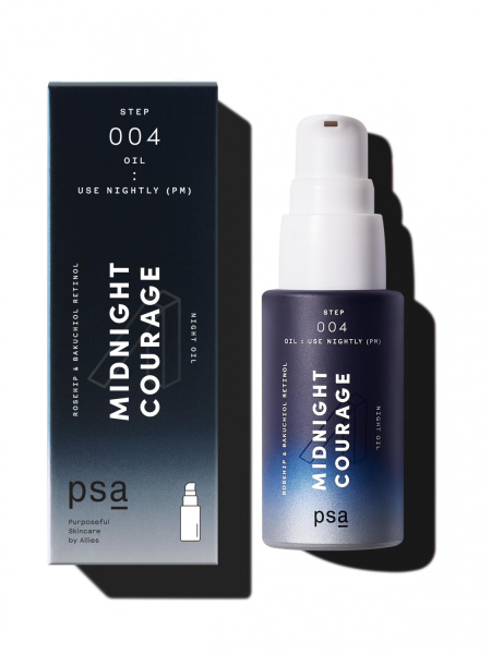 PSA MIDNIGHT COURAGE: Rosehip & Bakuchiol Night Oil