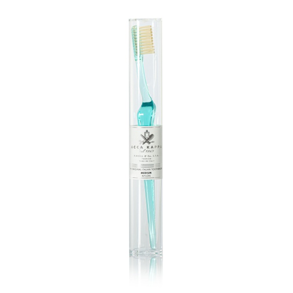 ACCA KAPPA Зубная щетка с нейлоновой щетиной средней жесткости (цвет Aquamarine)