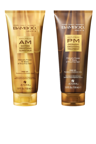 Набор Alterna Bamboo Smooth Anti-Frizz AM Daytime Smoothing Blowout Balm + Alterna Bamboo Smooth Anti-Frizz PM Overnight Smoothing Treatment