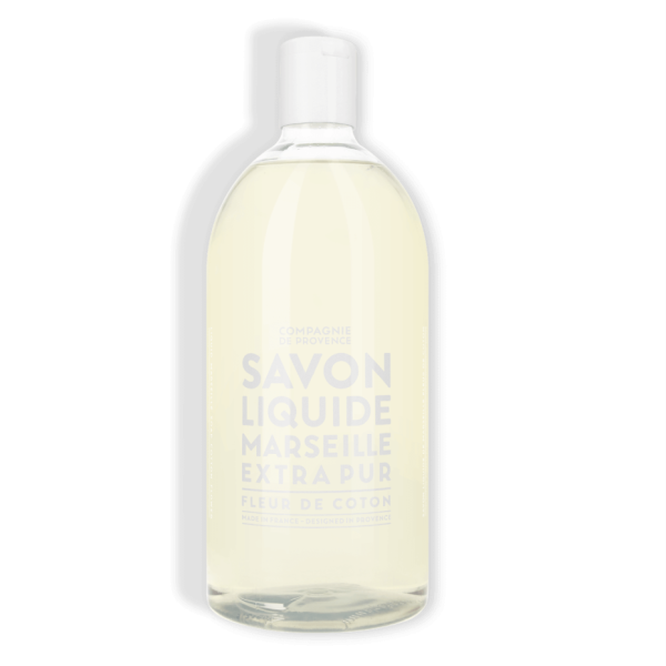 COMPAGNIE DE PROVENCE Fleur De Coton Cotton Flower Liquid Marseille Soap 1000 ml.