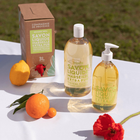 COMPAGNIE DE PROVENCE Verveine Fraiche Fresh Verbena Liquid Marseille Soap 1000 ml.